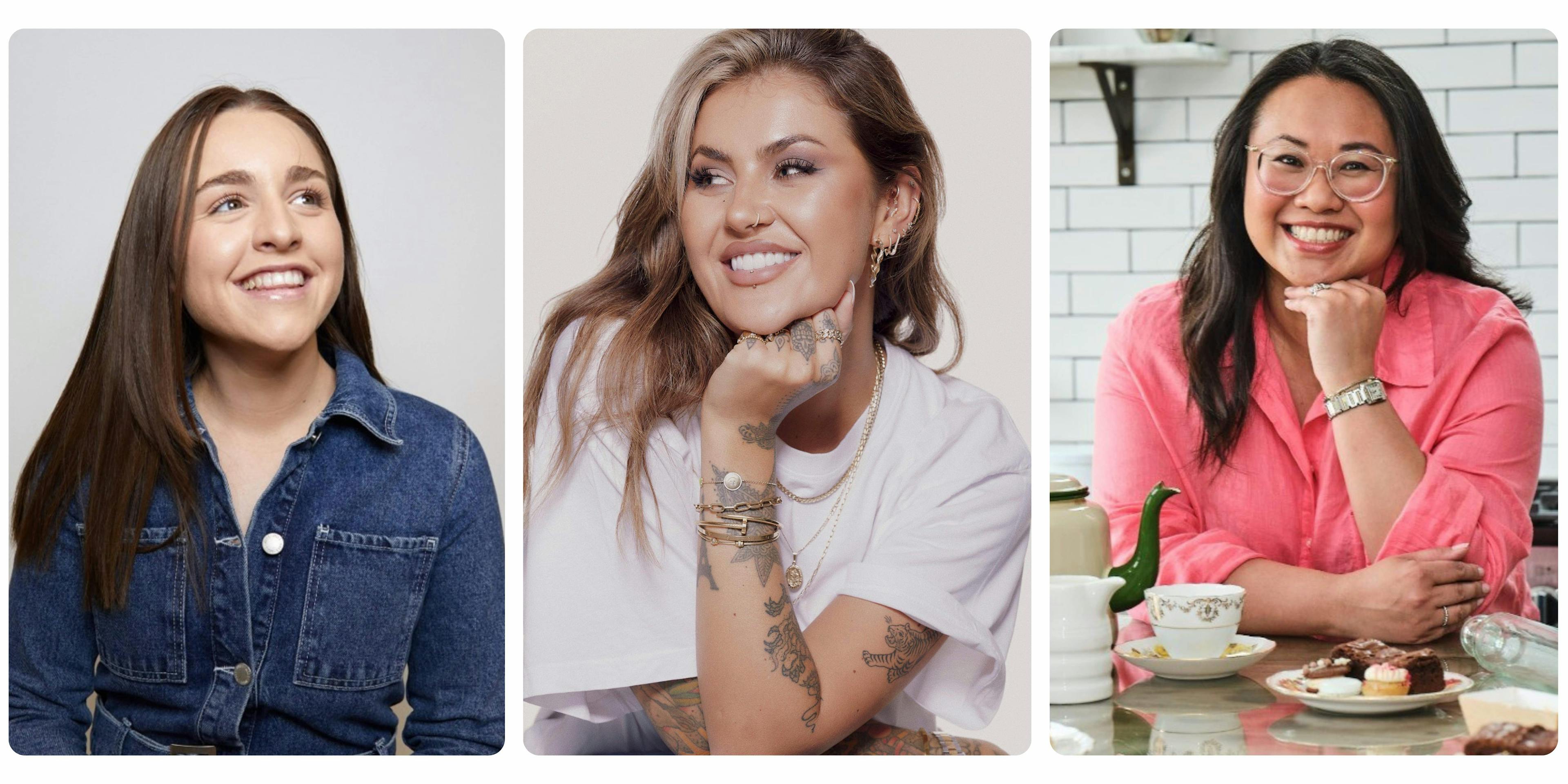 egg Women on Top Summit 2024 speakers - Grace Andrews and Jamie Genevieve, and Emily Lui